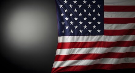 Fototapeta premium Memorial day tribute honoring fallen heroes with american flag