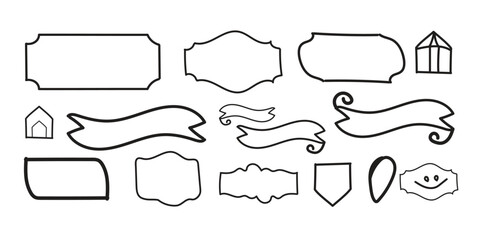 Obraz premium Collection of various label and badge templates for design and decoration