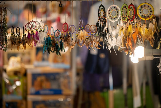 Colorful Dreamcatchers Display