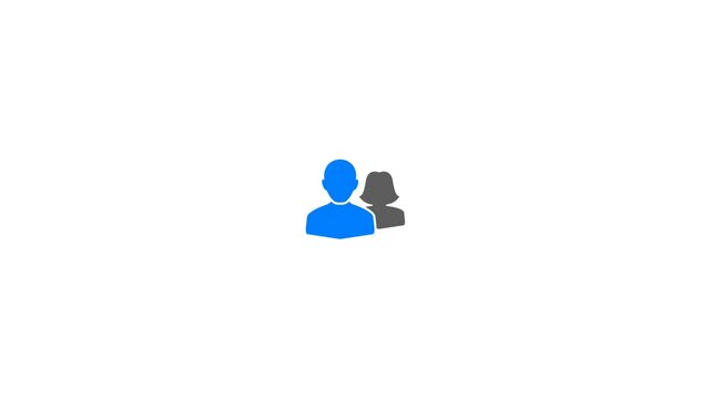 Man and Women Icon Animated