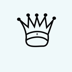 Chess Symbols  black and white clipart 