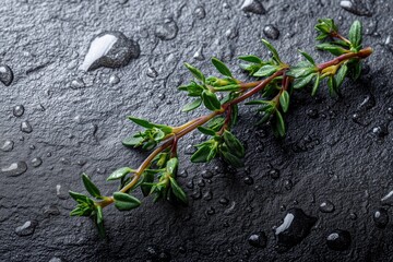 Thyme Sprig Macro