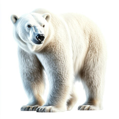 Fototapeta premium polar bear standing against a transparent background.