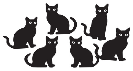 set of black cats © Mahdi