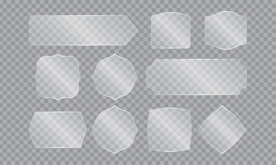 ガラス風デザインの見出しフレームセット