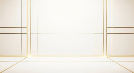 Fototapeta premium A bright and empty room with white walls and floor