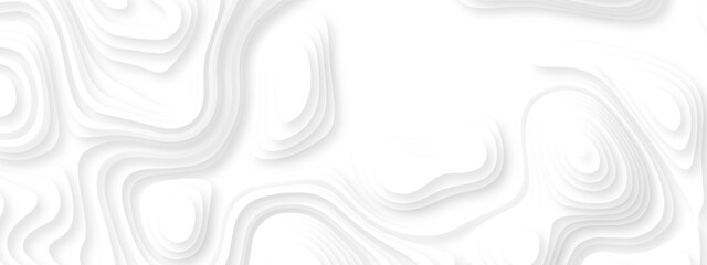 Vector lines seamless pattern sea map topography design. White wave paper curved reliefs Contour maps. Discovery topographic texture backdrop landscape earth style trail map geography design.  © Alibuss