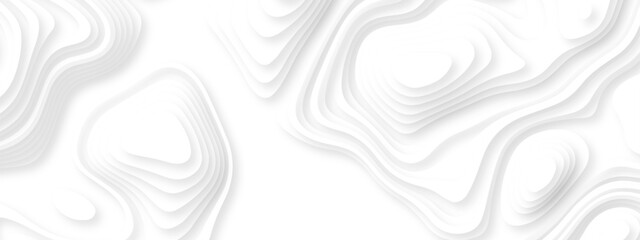 Vector lines seamless pattern sea map topography design. White wave paper curved reliefs Contour maps. Discovery topographic texture backdrop landscape earth style trail map geography design.  © Alibuss