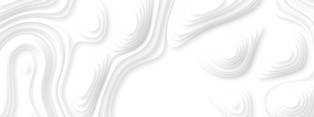 Vector lines seamless pattern sea map topography design. White wave paper curved reliefs Contour maps. Discovery topographic texture backdrop landscape earth style trail map geography design.  © Alibuss