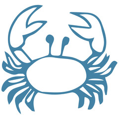 Fototapeta premium Crab sketch icons.