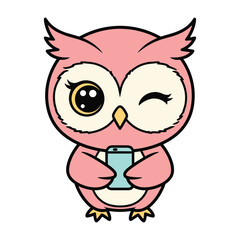 Adorable Blue Squirrel Holding Heart