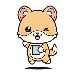 Fototapeta premium Charming Angel Cat Vector Illustration