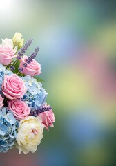 Elegant floral arrangement with pastel hues for special occasion use