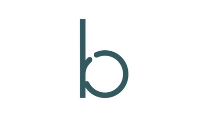 Minimalist abstract letter b logo design © Givani