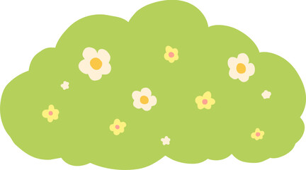 봄과 여름을 위한 꽃나무 일러스트