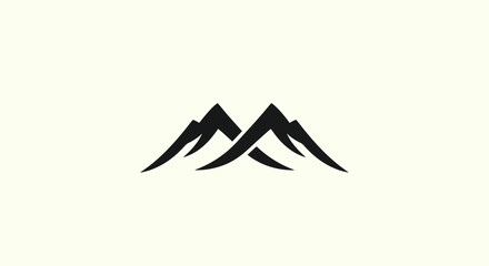 Mountain peaks logo design element © Stock