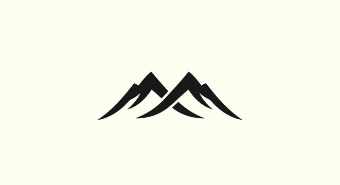 Mountain peaks logo design element