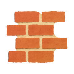 Obraz premium PNG Brick wall textured illustration.