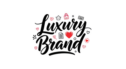 Luxury brand typography with decorative elements © EBODA
