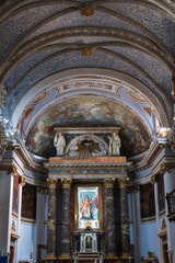 Valencia, iglesia de san esteban, frescos barrocos en el interior, espa&ntilde;a, europa.
