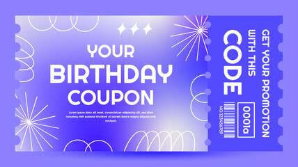Vibrant Birthday Discount Voucher with Promotion Code