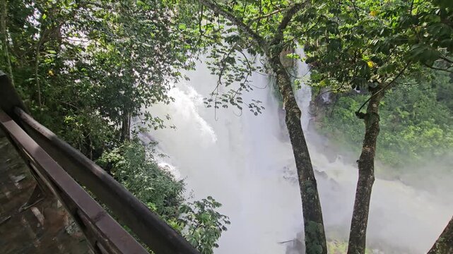 Cachoeira do Acaba Vidas in Barreiras, Bahia, Brazil. Scene of nature, watercourse. Waterfall.