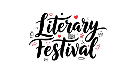 Literary festival typography design © Topscor
