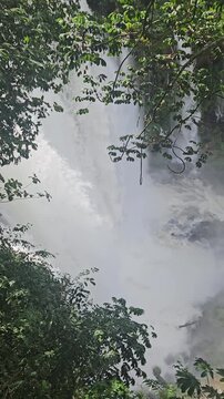 Cachoeira do Acaba Vidas in Barreiras, Bahia, Brazil. Scene of nature, watercourse. Waterfall.
