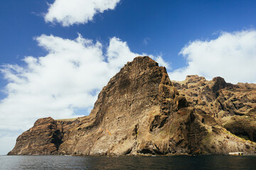 Fototapeta premium View of the gigantic cliffs of Acantilados de Los Gigantes on the Canary Island of Tenerife, in the Atlantic Ocean