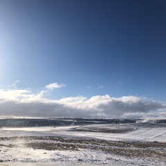 snow covered mountains