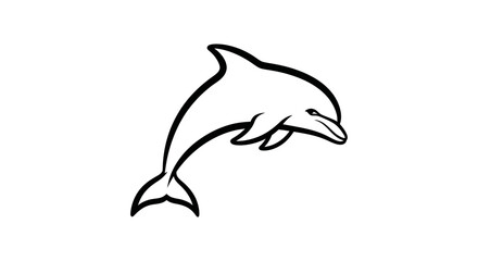Obraz premium Jumping dolphin graphic illustration