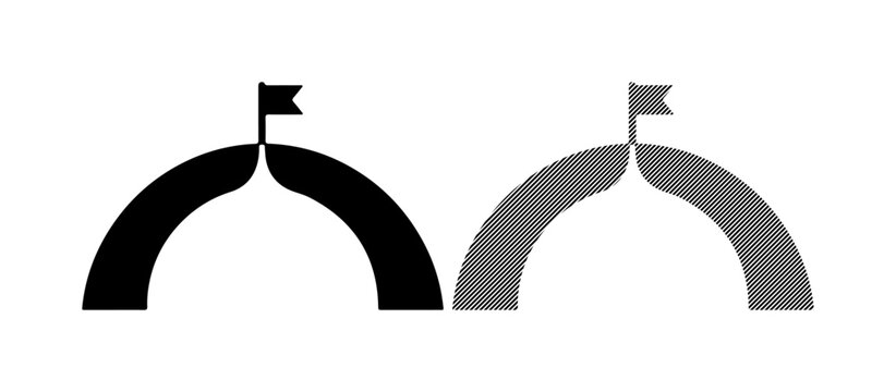 Two diverging paths with flags represent choices and decisions in life's journey