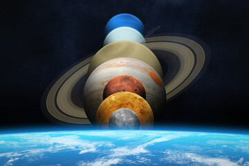 A planetary alignment or a planet parade see seven planets Mercury, Venus, Mars, Jupiter, Saturn,...