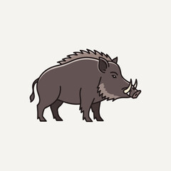 Obraz premium wild boar vinyl ready illustration