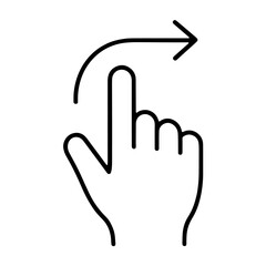 Obraz premium PNG Swipe gesture hand icon