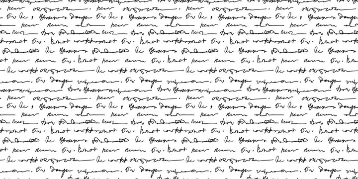 Illegible words on a white background. Vector illustration for design and typography. Trendy seamless pattern with letters.