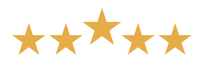 Fototapeta premium Set of gold star award