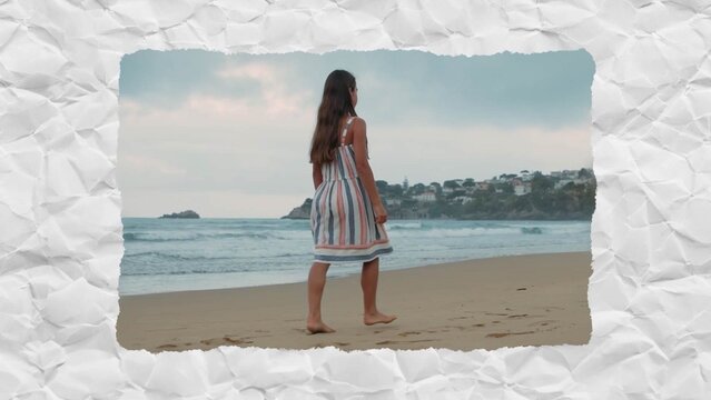 Rip Paper Collage Border Frame