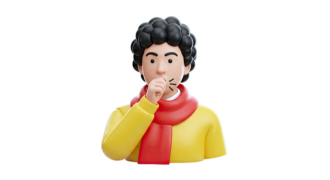 3D Character Coughing with Scarf