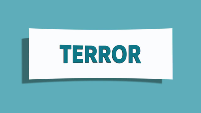 Terror (terror) - A card isolated on light green background.