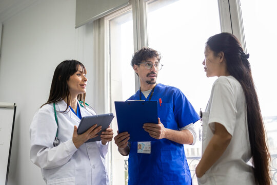 Medical team discussing patient care strategy