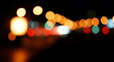 Fototapeta premium Vibrant City Lights at Night