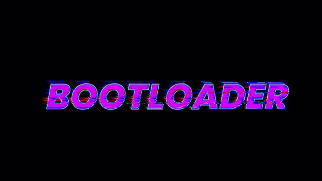 Bootloader System Startup Glitch Text Animation, 4K Video