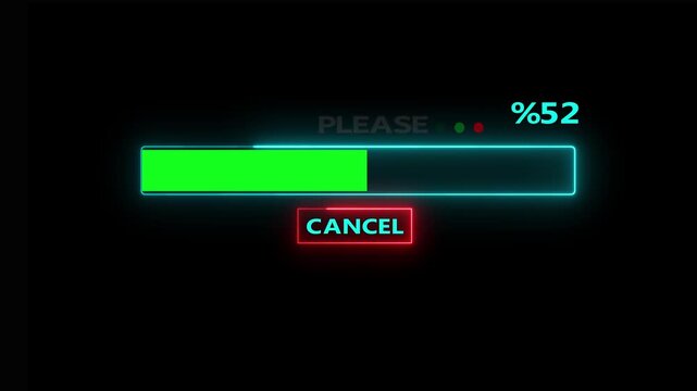 Loading please wait digital interface motion