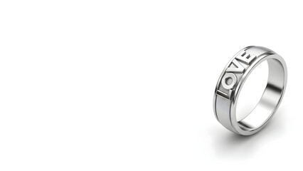 Naklejka premium Valentine's day gift idea elegant love ring for him or her