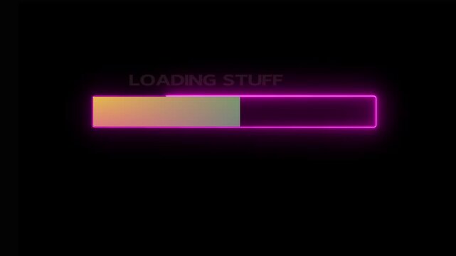 Loading stuff progress bar computer screen