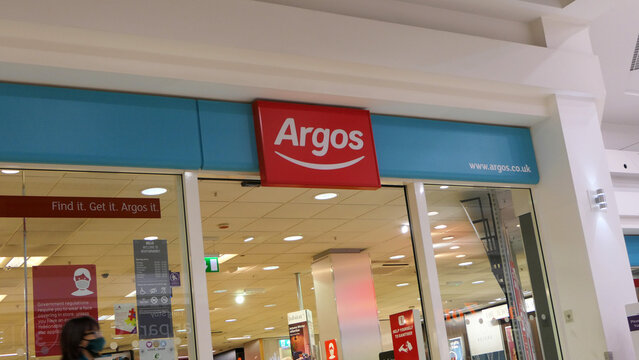 Photo of a Argos sign in Abbey Centre Belfast Shopping Newtownabbey Antrim Northern Ireland 10-27-2021