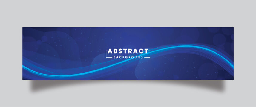 Modern Blue Abstract  LinkedIn cover design