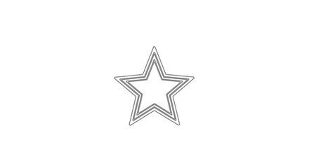 Obraz premium Abstract Star Shape Outline, Geometric Star Symbol, Minimalist Design Element