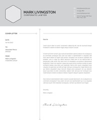 Obraz premium Clean Grey Header Cover Letter Template